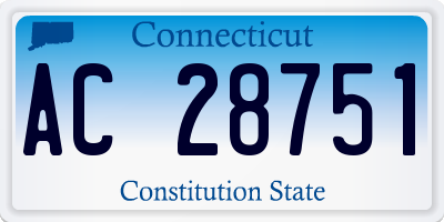 CT license plate AC28751