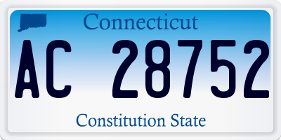 CT license plate AC28752