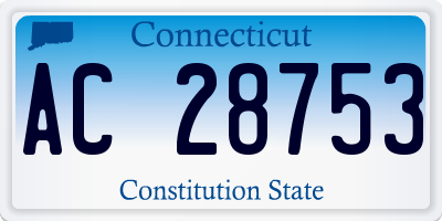 CT license plate AC28753
