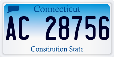 CT license plate AC28756