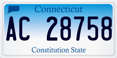 CT license plate AC28758