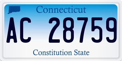 CT license plate AC28759