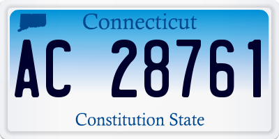 CT license plate AC28761
