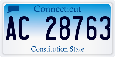 CT license plate AC28763