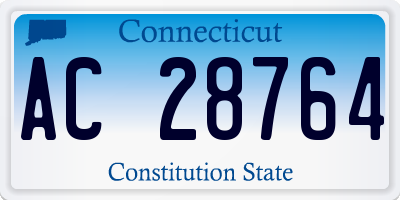 CT license plate AC28764