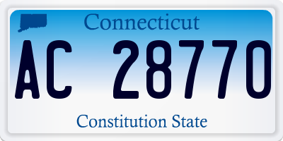 CT license plate AC28770