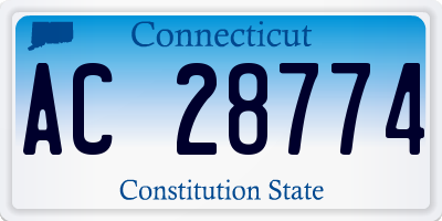 CT license plate AC28774