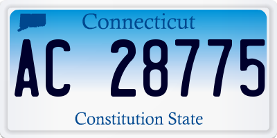 CT license plate AC28775