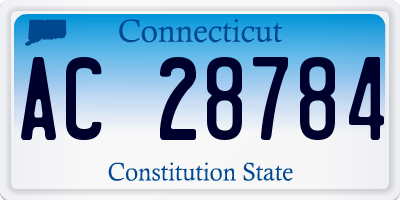 CT license plate AC28784