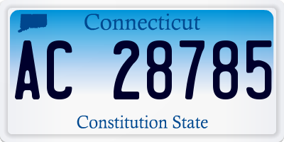 CT license plate AC28785