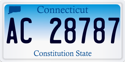 CT license plate AC28787