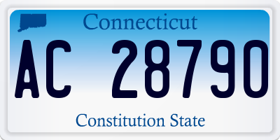 CT license plate AC28790