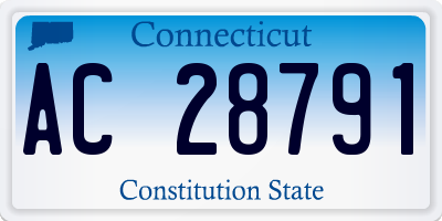 CT license plate AC28791