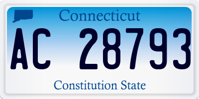 CT license plate AC28793