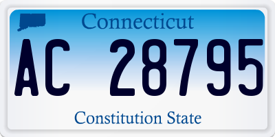 CT license plate AC28795