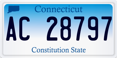 CT license plate AC28797
