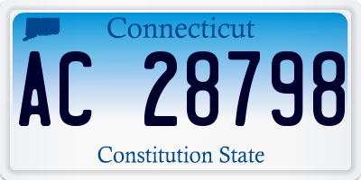 CT license plate AC28798