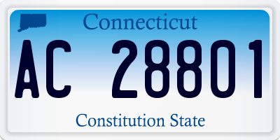 CT license plate AC28801