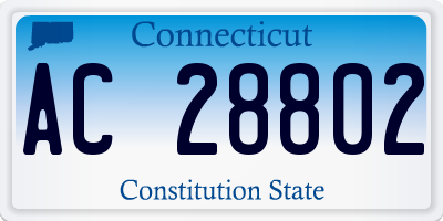 CT license plate AC28802