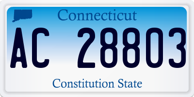 CT license plate AC28803