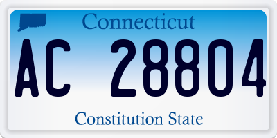 CT license plate AC28804