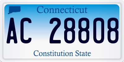 CT license plate AC28808