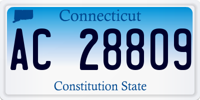 CT license plate AC28809