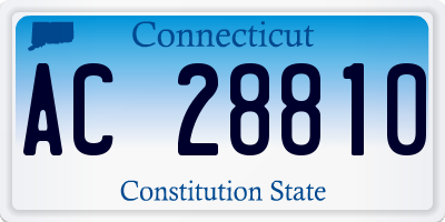 CT license plate AC28810