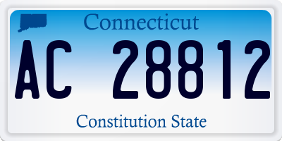 CT license plate AC28812