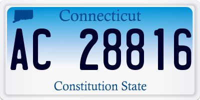 CT license plate AC28816