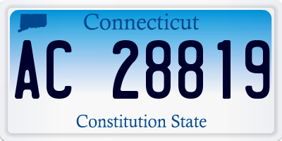 CT license plate AC28819