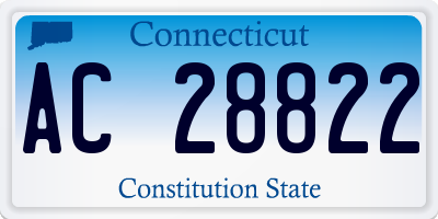 CT license plate AC28822