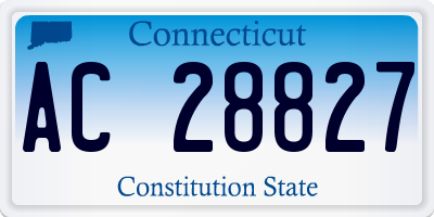 CT license plate AC28827