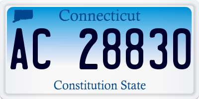 CT license plate AC28830