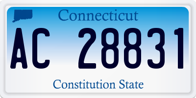 CT license plate AC28831