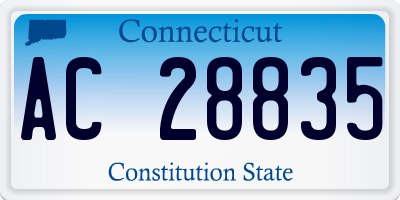 CT license plate AC28835