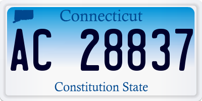 CT license plate AC28837