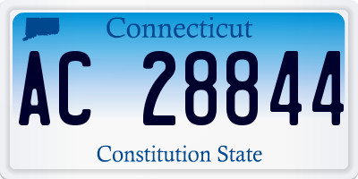 CT license plate AC28844