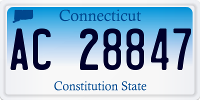 CT license plate AC28847