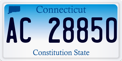 CT license plate AC28850