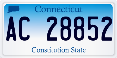 CT license plate AC28852