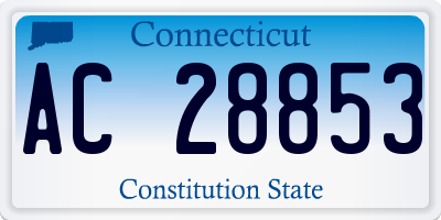 CT license plate AC28853