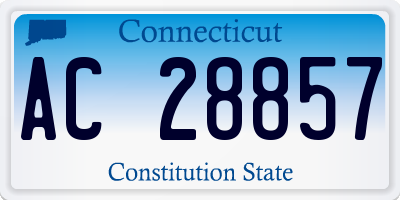 CT license plate AC28857