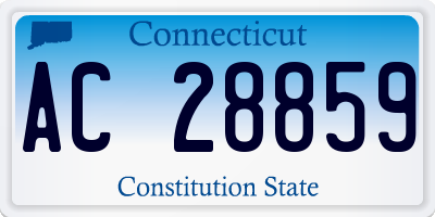 CT license plate AC28859