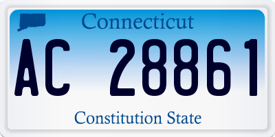 CT license plate AC28861