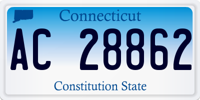 CT license plate AC28862