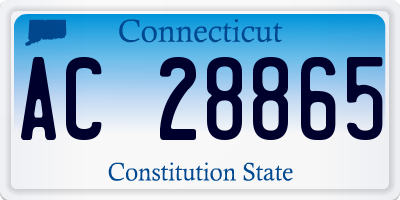 CT license plate AC28865