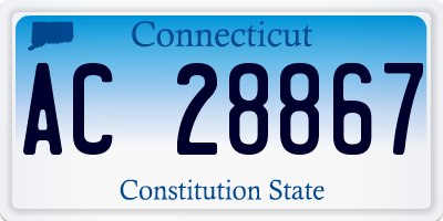 CT license plate AC28867