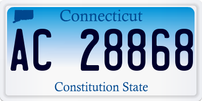 CT license plate AC28868