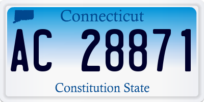 CT license plate AC28871